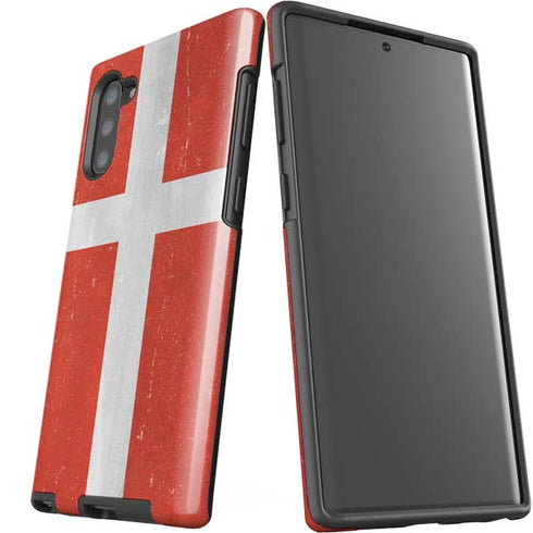 Denmark Flag Distressed Galaxy Note 10 Pro Case